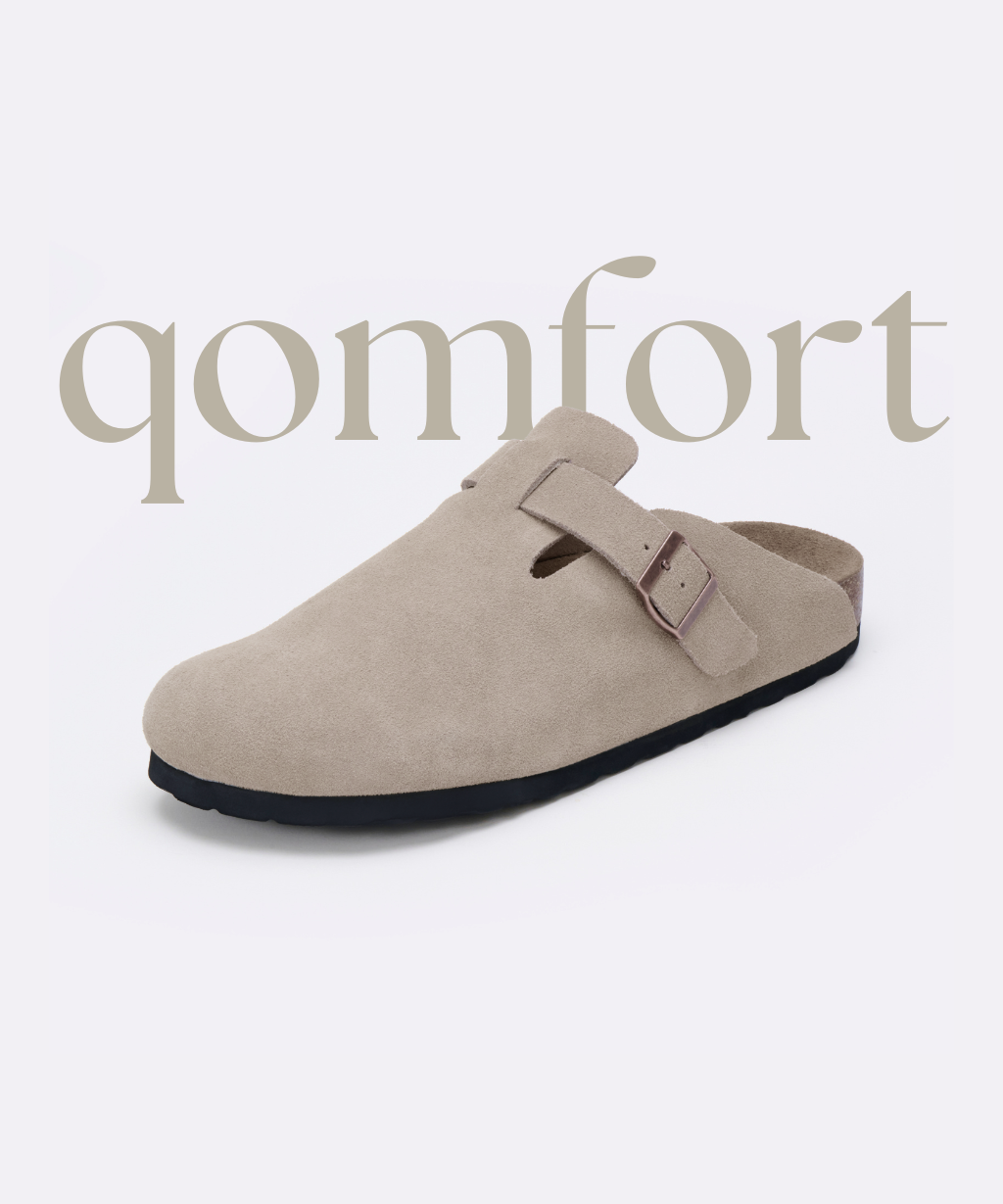 Premium Genuine Suede Clogs by Qomfort