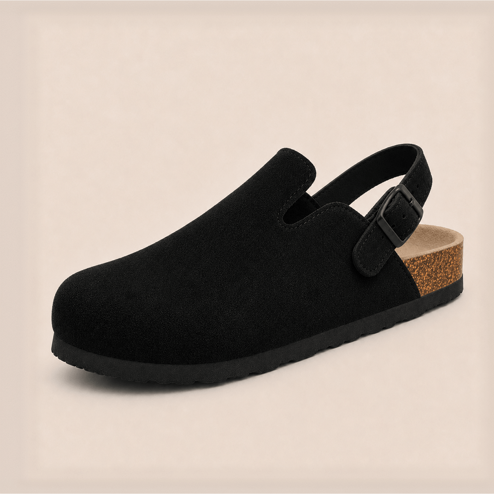 Genuine Suede Backstrap Clogs by Qomfort